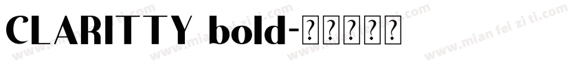 CLARITTY bold字体转换